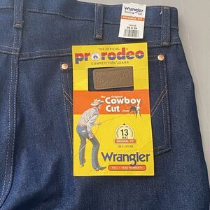 Vintage Wrangler 13mwz Jeans cowboy Cut 38x34 Pro rodeo western Deadstock NOS